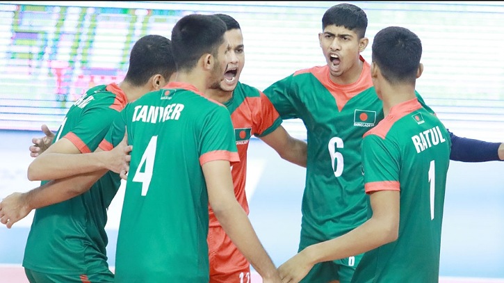 ভলিবলে কাতারকে হারিয়ে কোয়ার্টার ফাইনাল নিশ্চিত করলো বাংলাদেশ ভলিবলে কাতারকে হারিয়ে কোয়ার্টার ফাইনাল নিশ্চিত করলো বাংলাদেশ