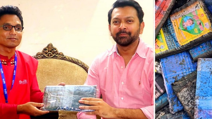 এক লক্ষ টাকায় `পোড়া` লুঙ্গি কিনলেন তাহসান খান এক লক্ষ টাকায় `পোড়া` লুঙ্গি কিনলেন তাহসান খান
