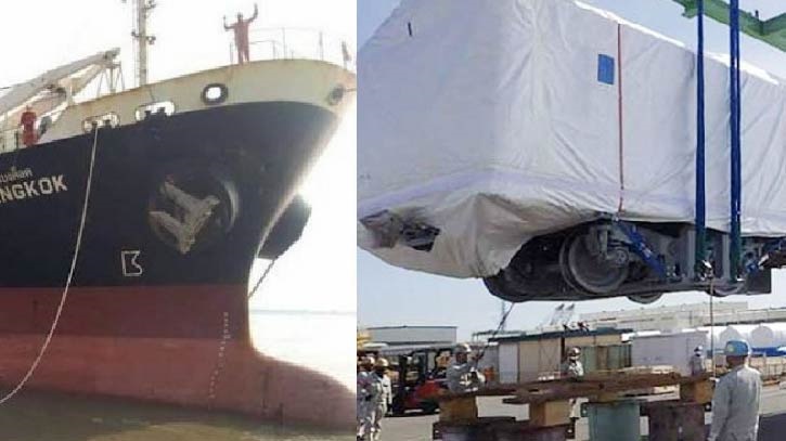 মেট্রোরেলের আরও ৮ বগি-৪ ইঞ্জিন মোংলা বন্দরে