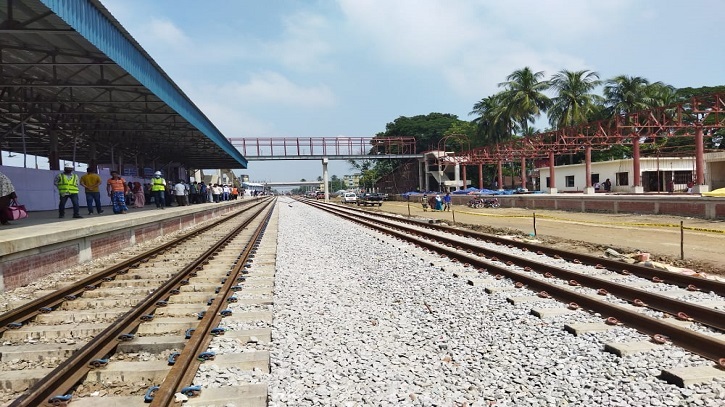 লাকসাম-কুমিল্লা রেলপথে ২৪ কিলোমিটার ডাবল লাইনের উদ্বোধন