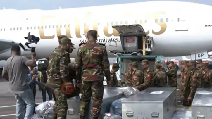 সুদানে নিহত ৬ বাংলাদেশি শান্তিরক্ষীর মরদেহ দেশে পৌঁছেছে