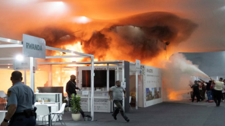 জাতিসংঘের জলবায়ু সম্মেলন কপ৩০–এর ভেন্যুতে বড় ধরনের অগ্নিকাণ্ড