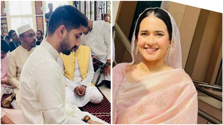 আয়মান ও মুনজেরিনের বিয়ে সম্পন্ন আয়মান ও মুনজেরিনের বিয়ে সম্পন্ন
