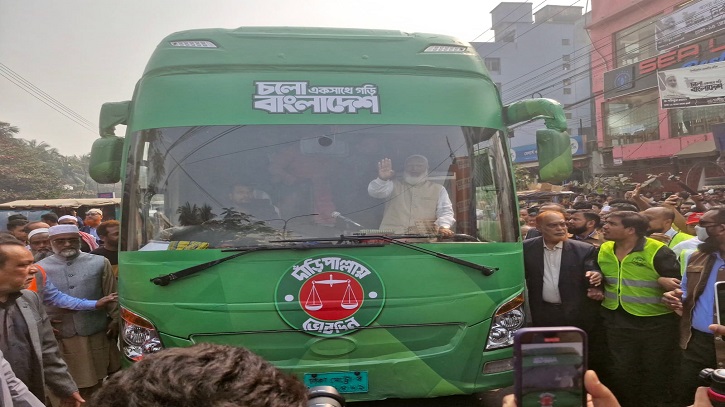 নির্বাচনী বাস ক্যাম্পেইন উদ্বোধন করলেন জামায়াত আমির