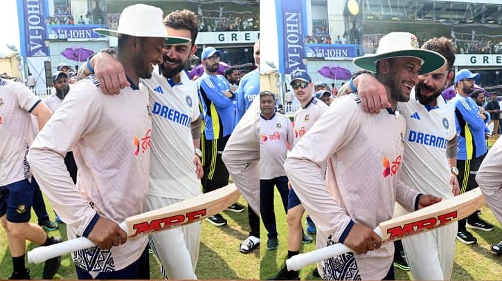 সাকিবকে ব্যাট উপহার দিলেন বিরাট কোহলি সাকিবকে ব্যাট উপহার দিলেন বিরাট কোহলি