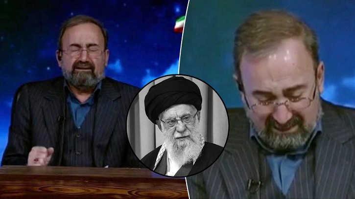 খামেনির মৃত্যুসংবাদ পড়তে গিয়ে কান্নায় ভেঙে পড়লেন উপস্থাপক