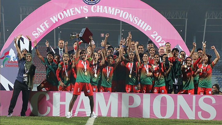 সাফ চ্যাম্পিয়ন হয়ে র্যাংকিংয়ে বড় লাফ দিল বাংলাদেশ সাফ চ্যাম্পিয়ন হয়ে র্যাংকিংয়ে বড় লাফ দিল বাংলাদেশ