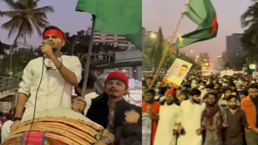 ‘লাগছে গুলি হাদির গায়, আমরা আছি লাখো ভাই’