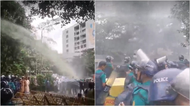 যমুনার সামনে চাকরিচ্যুত বিডিআর সদস্যরা, সাউন্ড গ্রেনেড নিক্ষেপ
