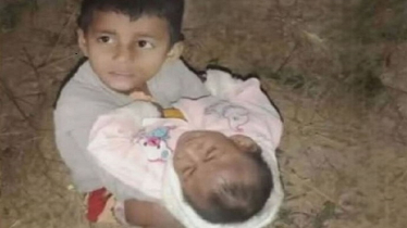 কনকনে শীতের রাতে ২ শিশুকে রাস্তায় ফেলে গেল বাবা-মা