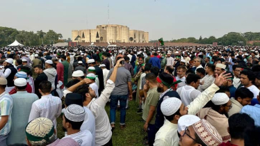 হাদির জানাজায় অংশ নিতে সংসদ ভবন এলাকায় মানুষের ঢল