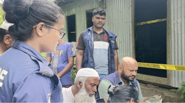 নিজ ঘরে স্ত্রীর গলা কাটা লাশ, রশিতে ঝুলছেন স্বামী