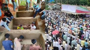রাঙ্গুনিয়ায় পাশপাশি কবরে শায়িত ওমানে নিহত চার ভাই