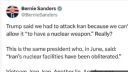 ইরানে হামলা করতে ট্রাম্পের দেওয়া আদেশ নিয়ে প্রশ্ন সিনেটর বার্নি সান্ডার্সের