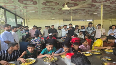 বিএনপির প্রতিষ্ঠাবার্ষিকীতে এতিমদের খাওয়ালেন ছাত্রদল নেতা তারিক