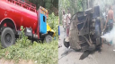 মাহেন্দ্র ও তেলবাহী লরির মধ্যে মুখোমুখি সংঘর্ষে নিহত ৩