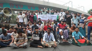 আ. লীগ নিষিদ্ধের দাবিতে রাত পেরিয়ে সকালেও যমুনার সামনে বিক্ষোভ
