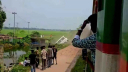  ট্রেনের ধাক্কায় মাইক্রোবাস খাদে