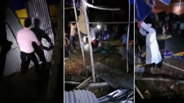 মেলা-যাত্রার প্যান্ডেল ভাঙচুরের পর অগ্নিসংযোগের অভিযোগ