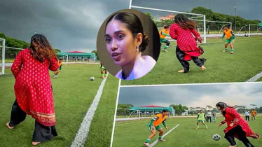 বাঁ পায়ে গোল করে চমক দেখালেন জাইমা রহমান বাঁ পায়ে গোল করে চমক দেখালেন জাইমা রহমান