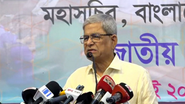 মির্জা ফখরুলকে জড়িয়ে ধরে শিশুটি বলল, ‘আমার মাথার খুলিটা প্লাস্টিক