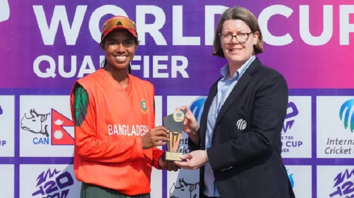 স্বর্ণার রেকর্ড ছক্কা, দুর্দান্ত জয়ে বিশ্বকাপের আরও কাছে বাংলাদেশ