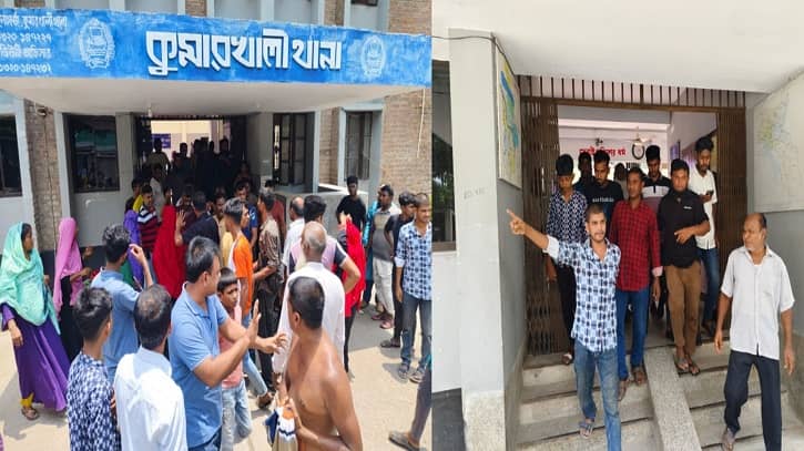 চুল কেটে নারী নির্যাতনে মামলা, আসামি ছিনিয়ে নিতে থানা ঘেরাও চুল কেটে নারী নির্যাতনে মামলা, আসামি ছিনিয়ে নিতে থানা ঘেরাও