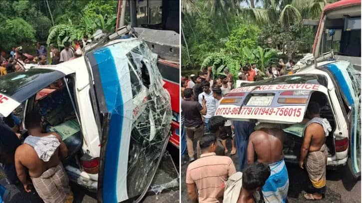 ফরিদপুরে বাস-অ্যাম্বুলেন্স মুখোমুখি সংঘর্ষে নিহত ৫