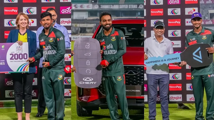 সিরিজ সেরা মোসাদ্দেক, গাড়ি পেলেন হৃদয়, বাইক শরিফুল সিরিজ সেরা মোসাদ্দেক, গাড়ি পেলেন হৃদয়, বাইক শরিফুল