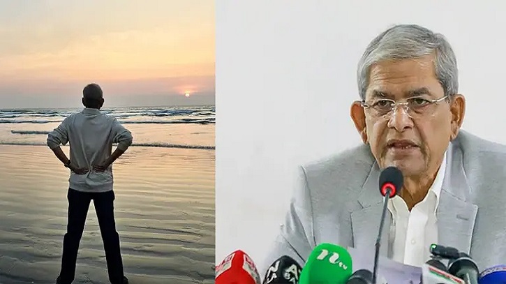 সমুদ্রপাড়ে দাঁড়ানো নিজের ছবি পোস্ট করে যা বললেন মির্জা ফখরুল