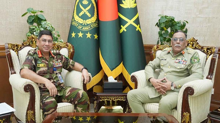সেনাপ্রধানের সঙ্গে পাকিস্তানের জয়েন্ট চিফস অফ স্টাফ কমিটির চেয়ারম্যানের সাক্ষাৎ সেনাপ্রধানের সঙ্গে পাকিস্তানের জয়েন্ট চিফস অফ স্টাফ কমিটির চেয়ারম্যানের সাক্ষাৎ