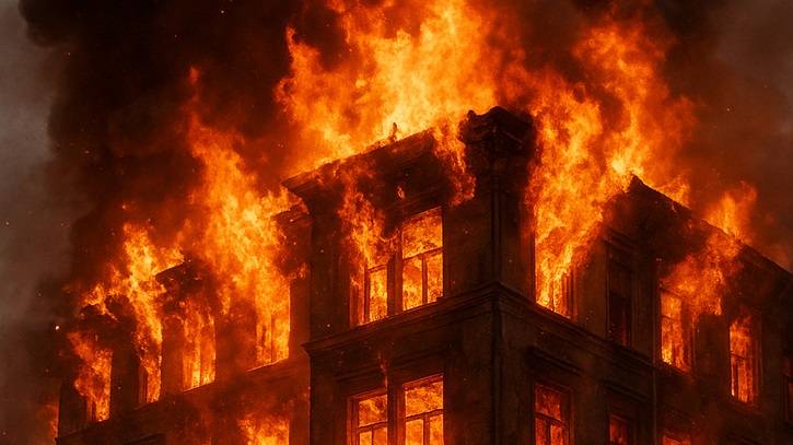 মোহাম্মদপুরে ভবনে আগুন